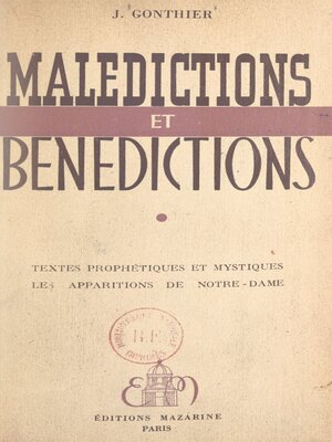 cover image of Malédictions et bénédictions